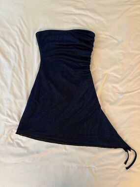 Princess Polly Strapless Sparkly Navy Mini Dress in US4